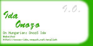 ida onozo business card